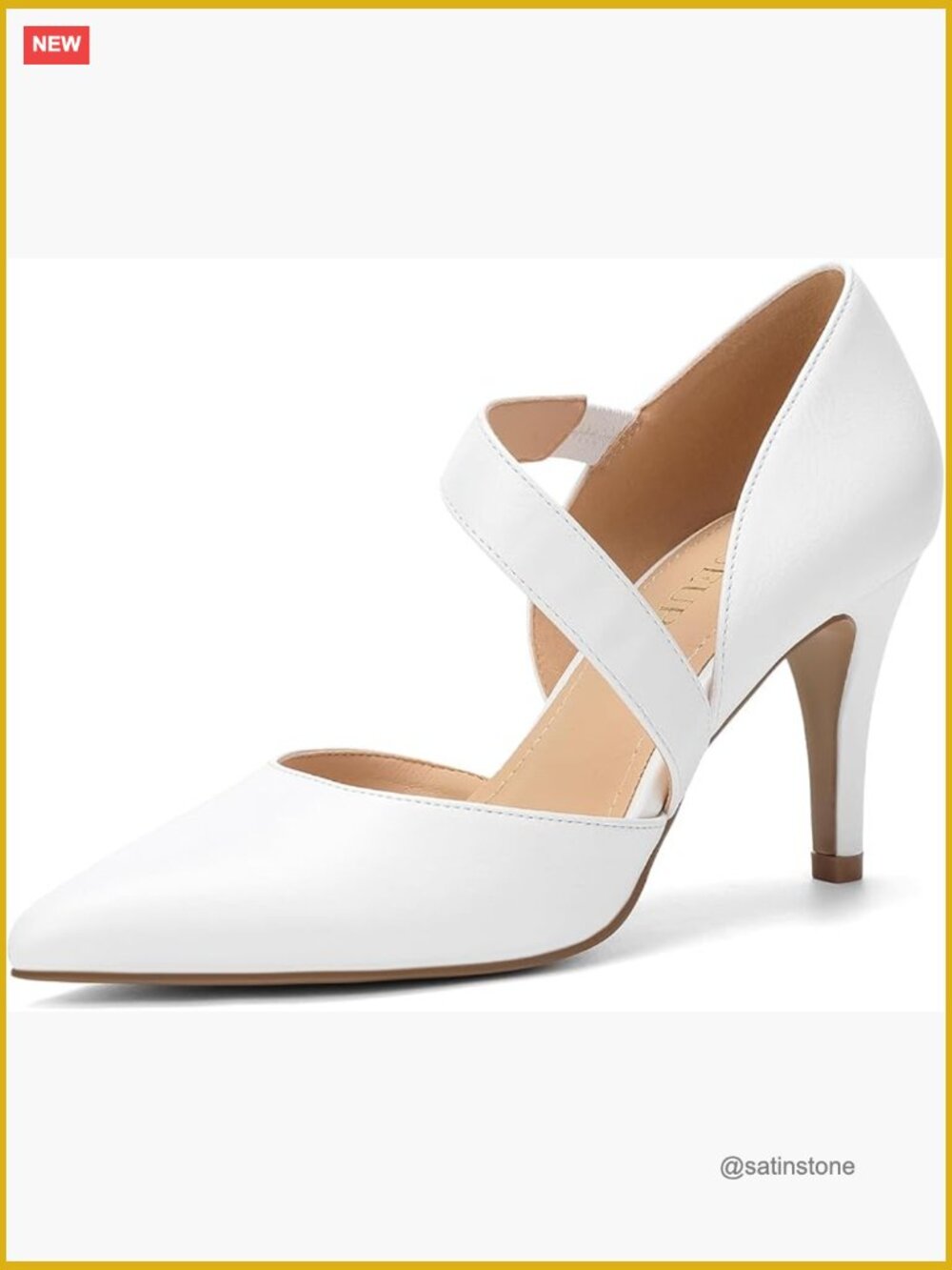 3-Inch Stiletto Heel Pointed Toe Pumps with Cross Strap